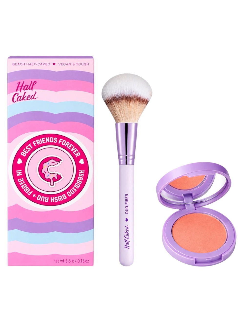 HALF CAKED BEST FRIENDS FOREVER - IN BLOOM + DUO FIBER BRUSH SET - BNIB - Picture 1 of 2